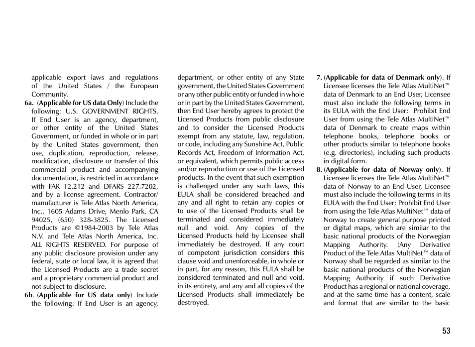 AvMap GEOSAT 4 TRUCK User Manual | Page 53 / 60