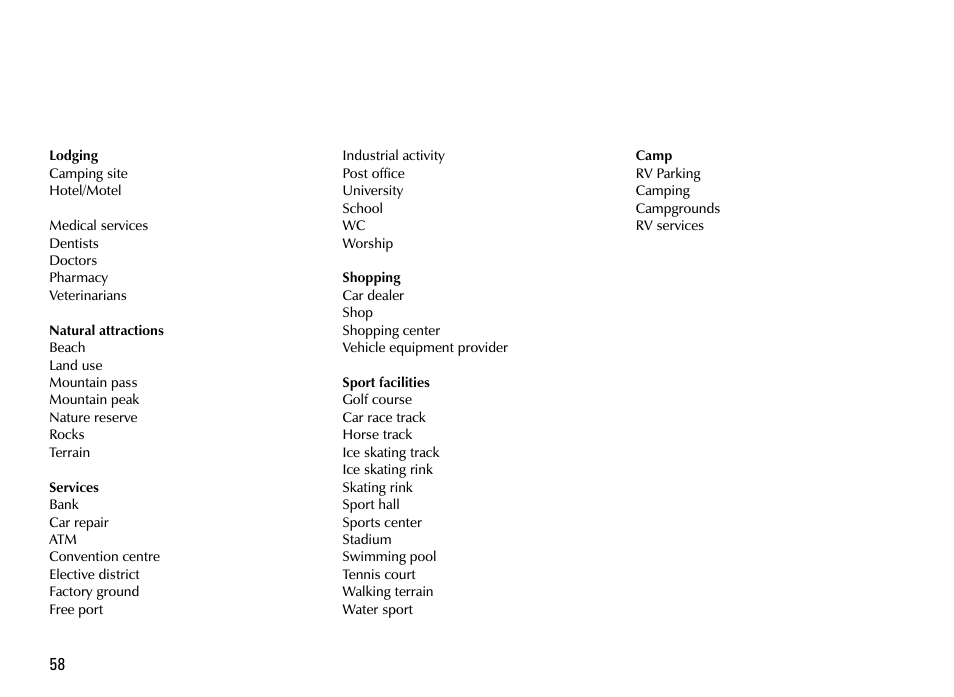 AvMap GEOSAT 4 TRUCK User Manual | Page 58 / 60