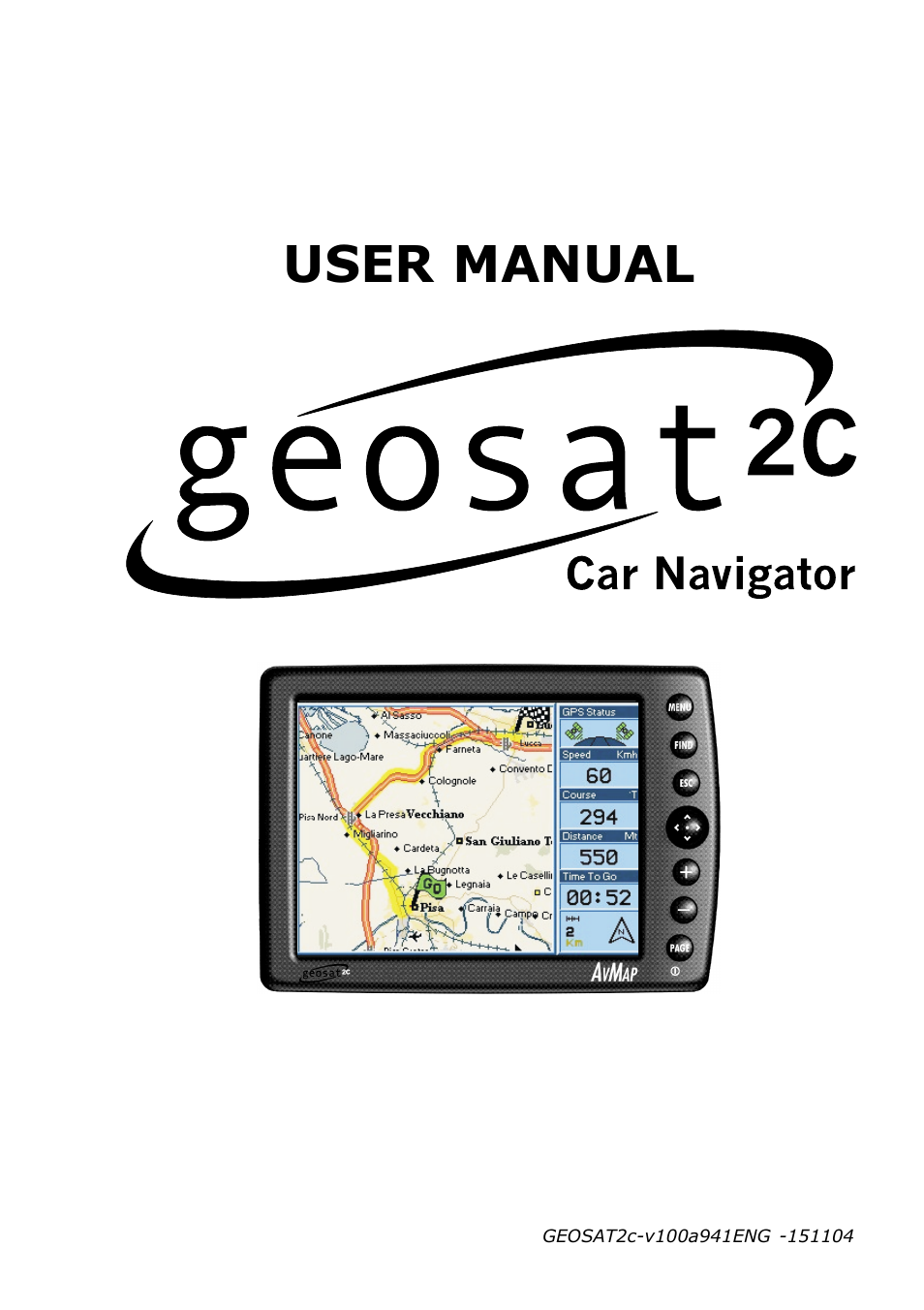 AvMap Geosat 2C User Manual | 17 pages