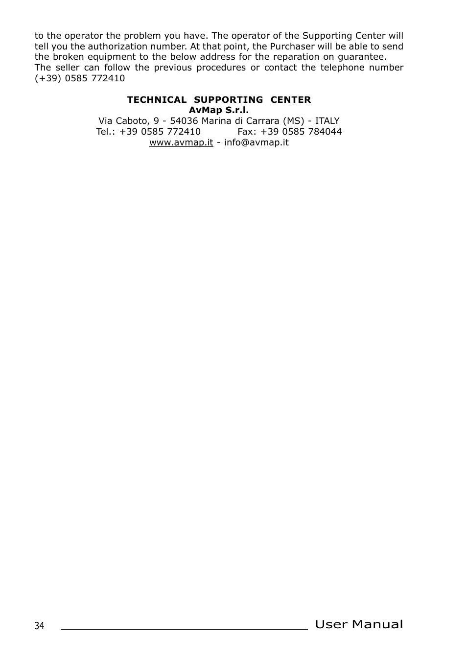 User manual | AvMap Geosat 2 User Manual | Page 14 / 17