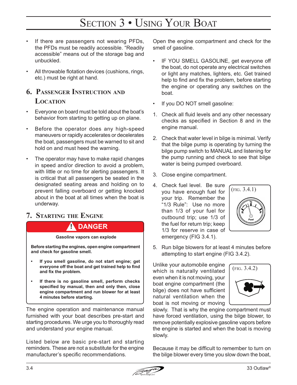 3 • u, Ection, Sing | Baja Marine Outlaw 33 User Manual | Page 40 / 86