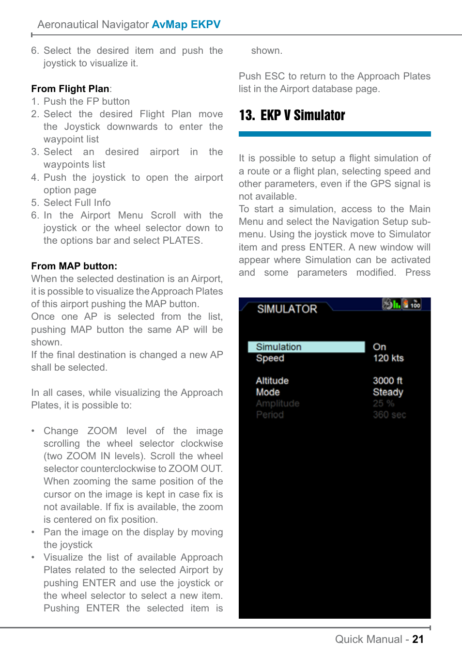 Ekp v simulator | AvMap EKP V User Manual User Manual | Page 21 / 30