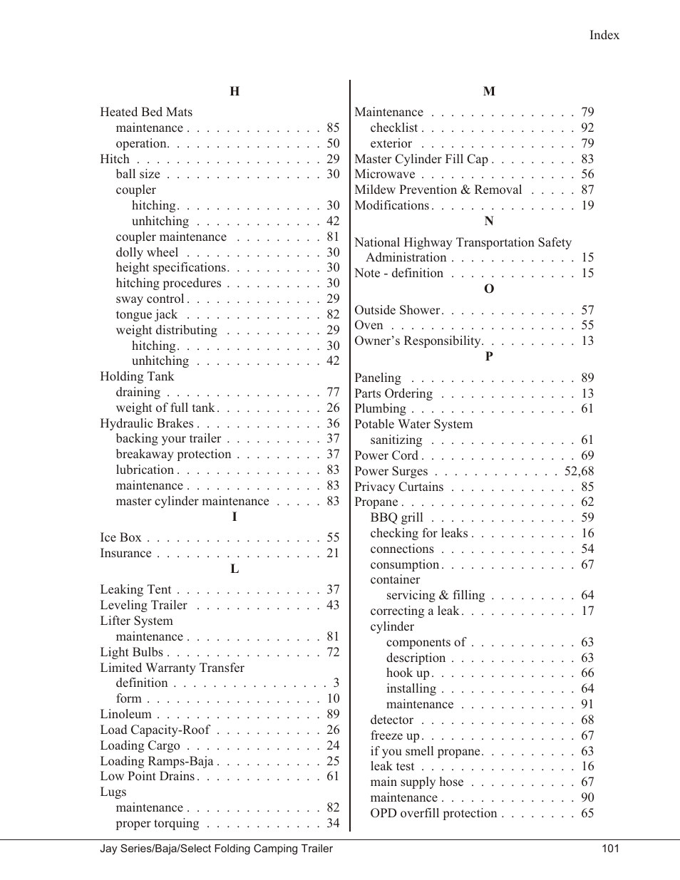 Baja Marine JAY SERIES YEAR 2006 User Manual | Page 111 / 114