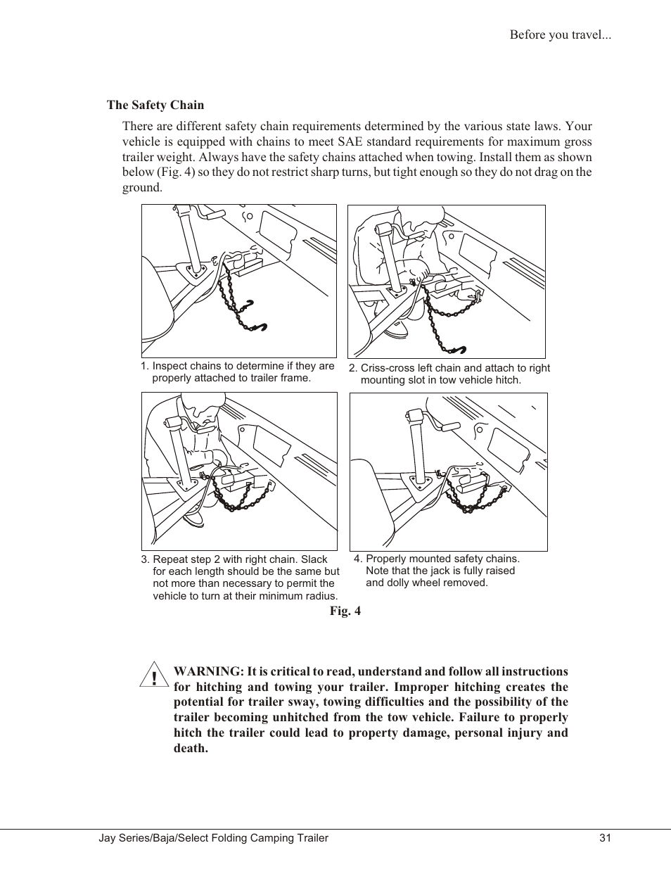 The safety chain 31, The safety chain | Baja Marine JAY SERIES YEAR 2006 User Manual | Page 41 / 114