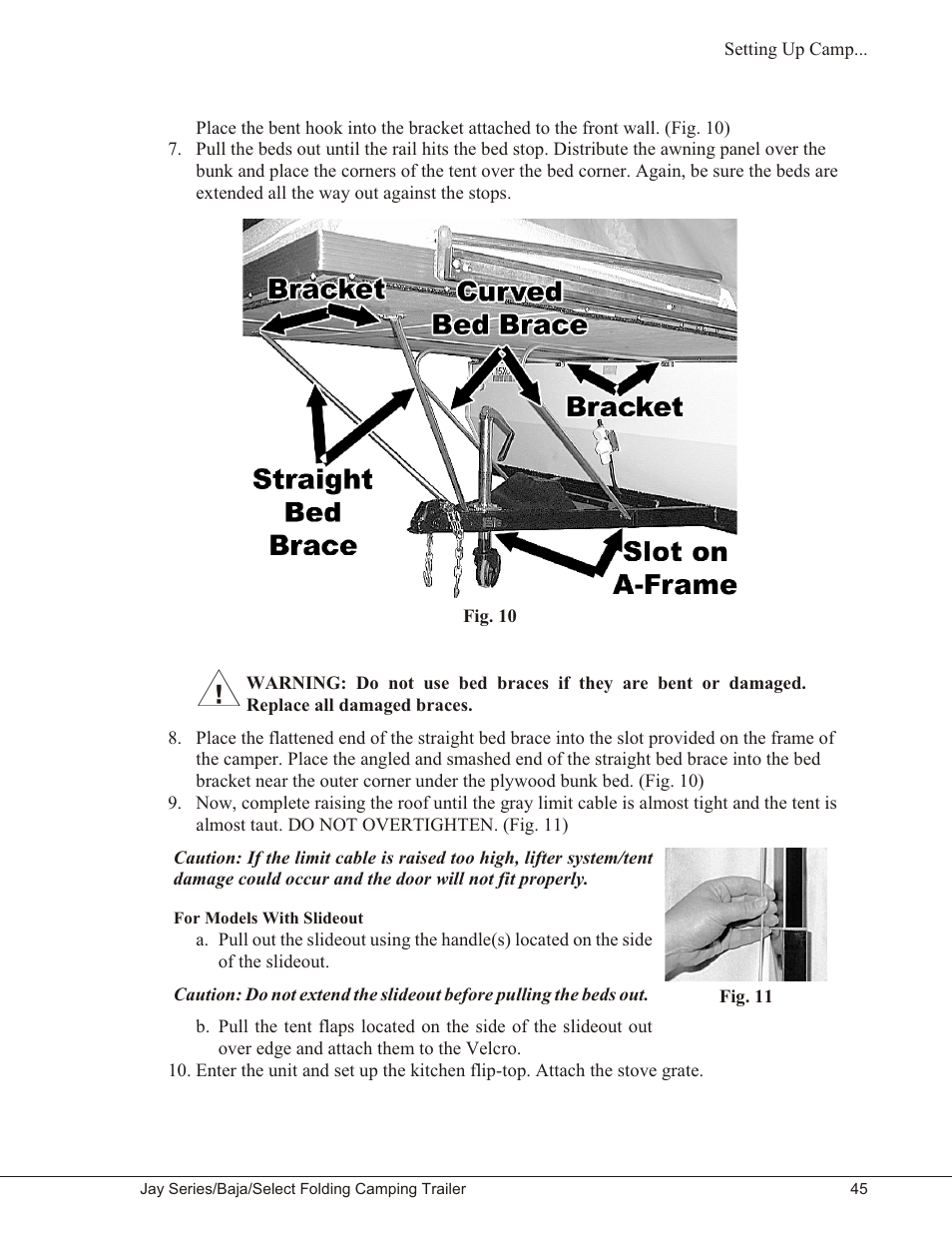 For models with slideout 45, For models with slideout | Baja Marine JAY SERIES YEAR 2006 User Manual | Page 55 / 114