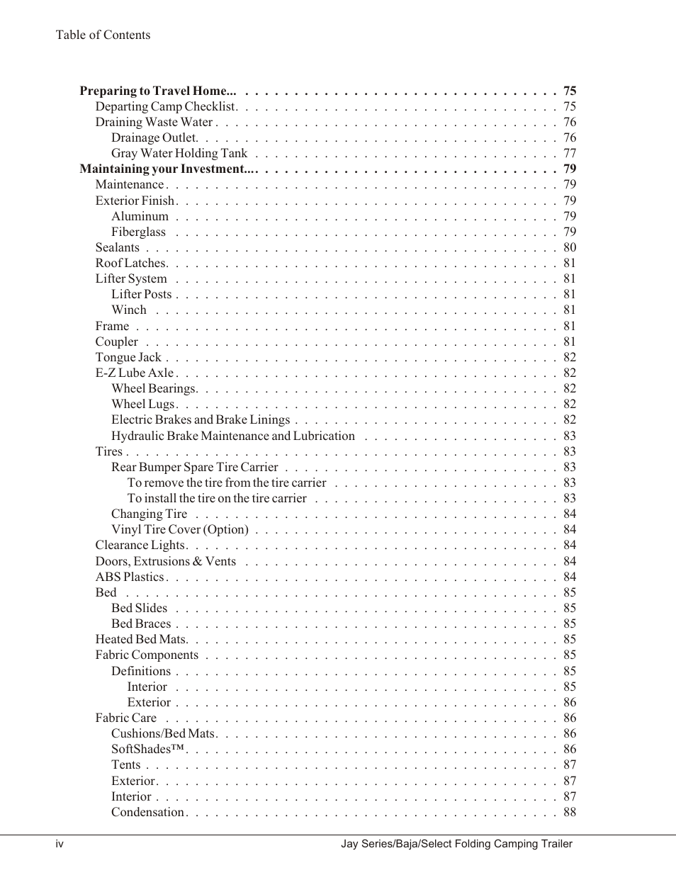 Baja Marine JAY SERIES YEAR 2006 User Manual | Page 8 / 114