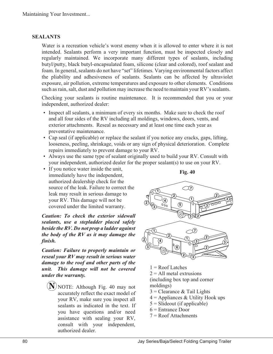 Sealants 80, Sealants | Baja Marine JAY SERIES YEAR 2006 User Manual | Page 90 / 114