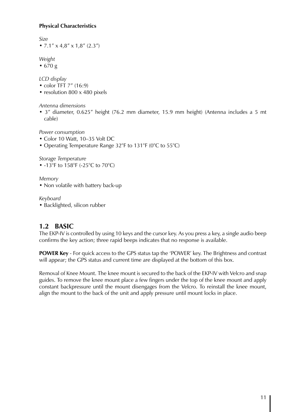 2 basic | AvMap EKPIV series User Manual | Page 11 / 96