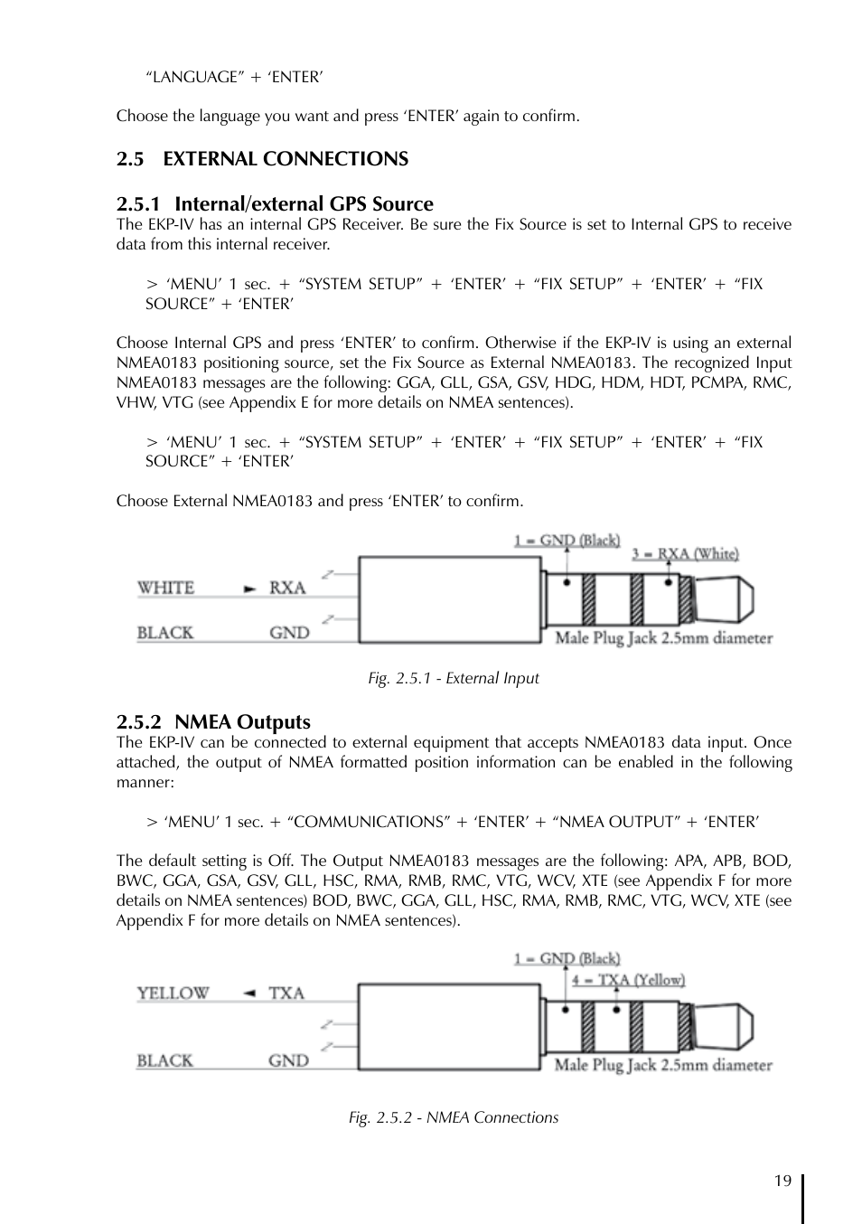 2 nmea outputs | AvMap EKPIV series User Manual | Page 19 / 96