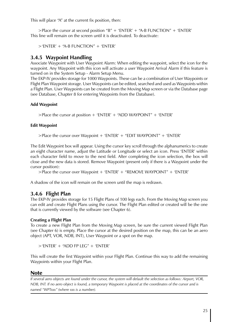 5 waypoint handling, 6 flight plan | AvMap EKPIV series User Manual | Page 25 / 96