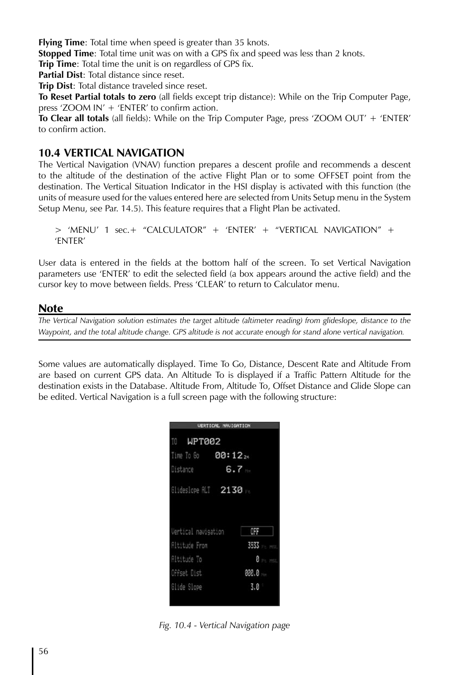 4 vertical navigation | AvMap EKPIV series User Manual | Page 56 / 96