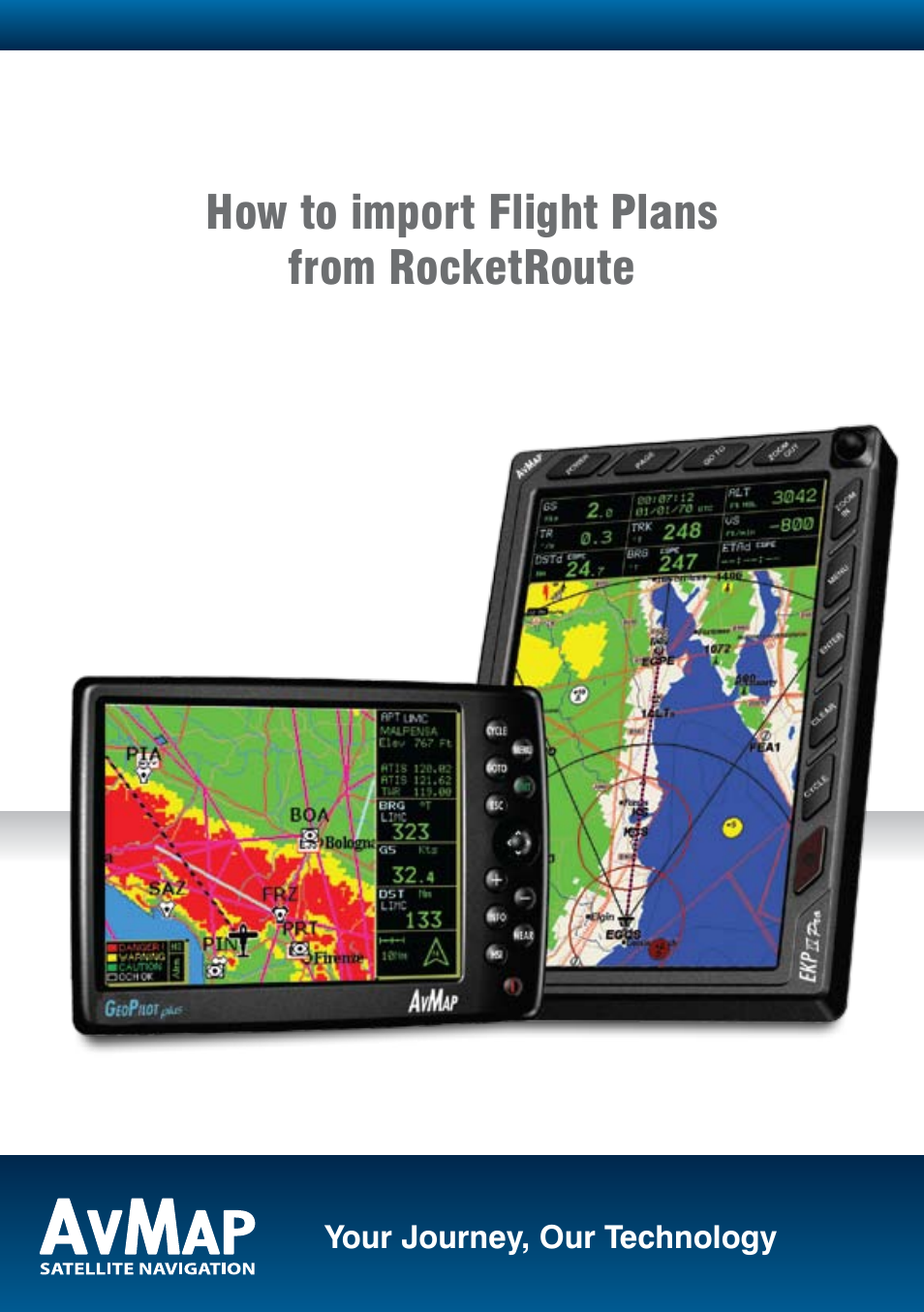 AvMap Importing Flight Plans from RocketRoute User Manual | 4 pages