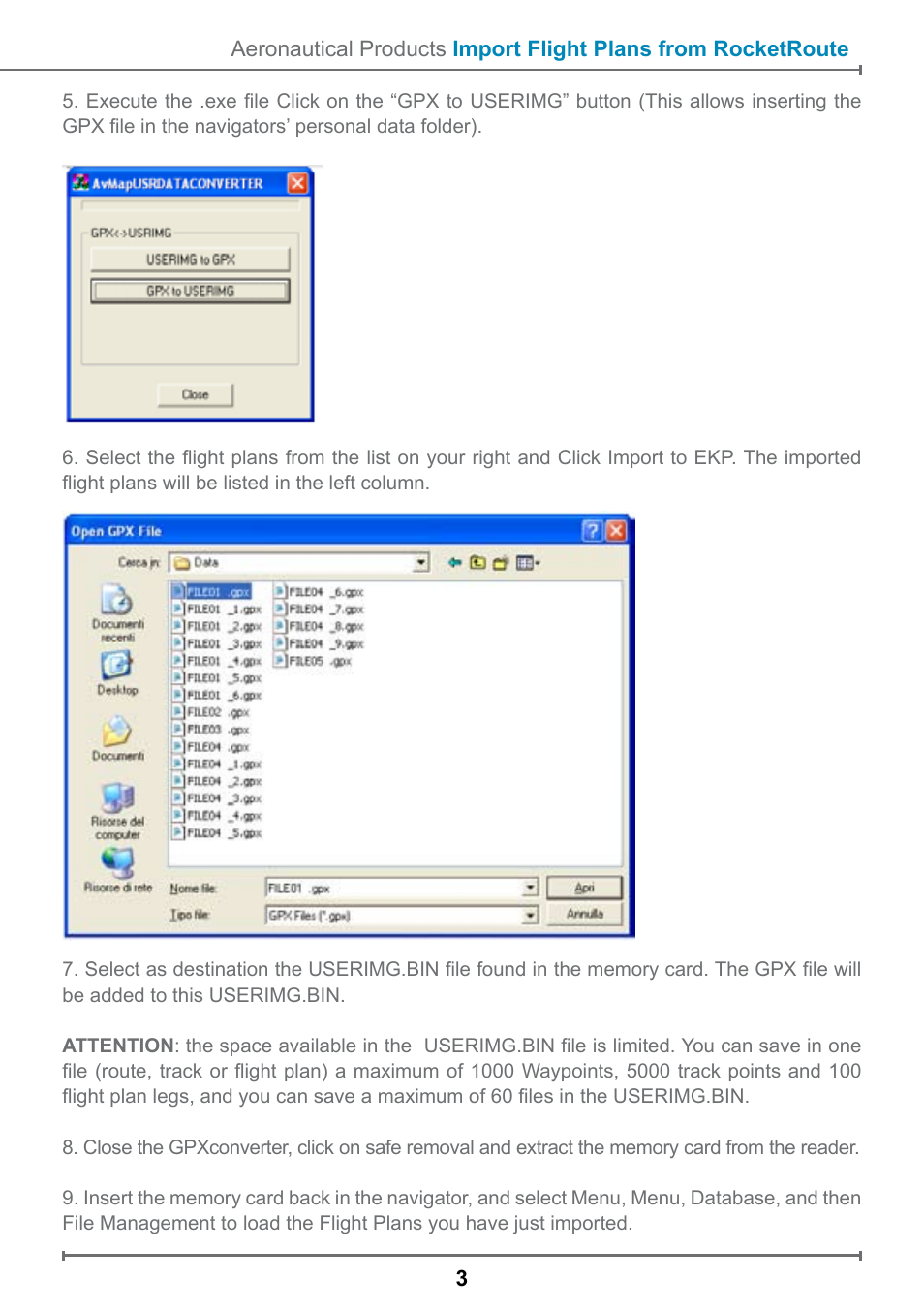 AvMap Importing Flight Plans from RocketRoute User Manual | Page 3 / 4