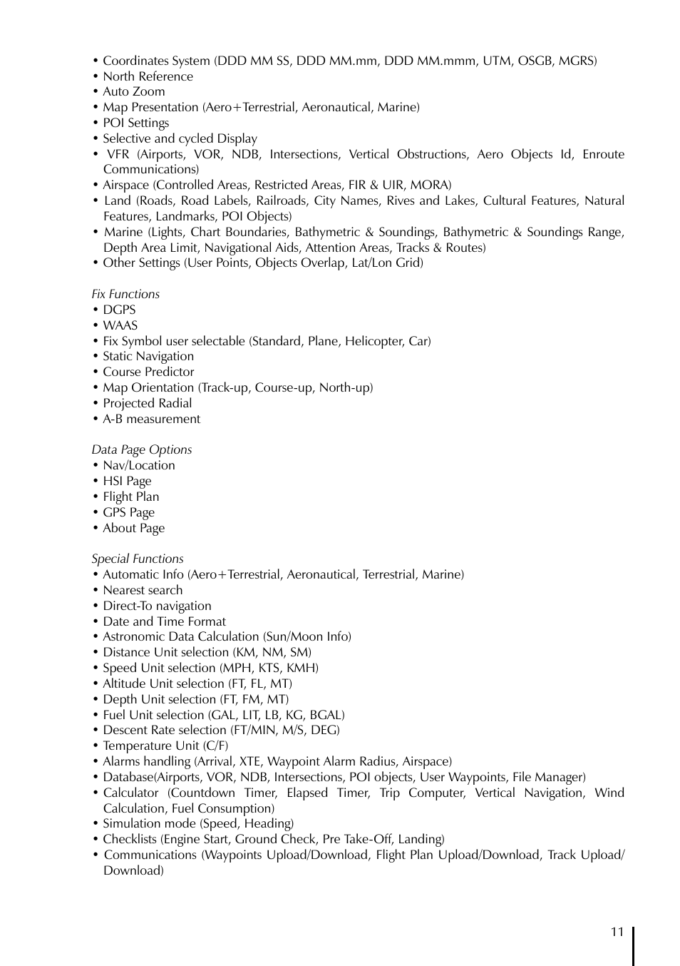 AvMap GeoPilot Plus User Manual | Page 11 / 93