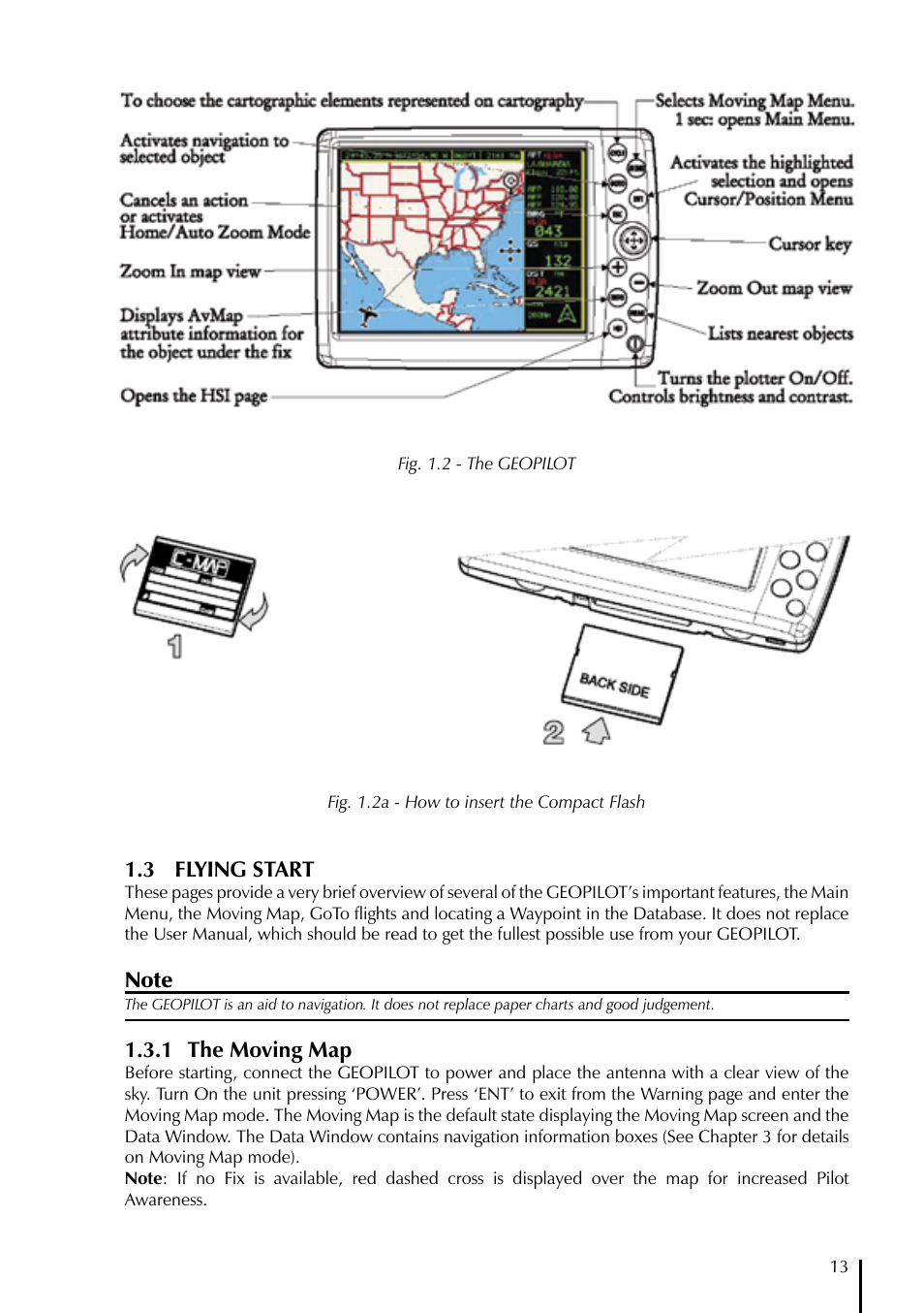 3 flying start, 1 the moving map | AvMap GeoPilot Plus User Manual | Page 13 / 93
