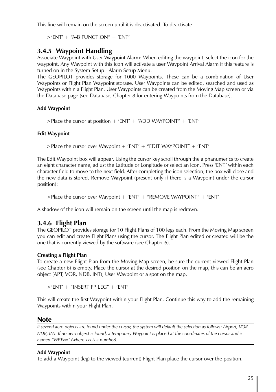 5 waypoint handling, 6 flight plan | AvMap GeoPilot Plus User Manual | Page 25 / 93