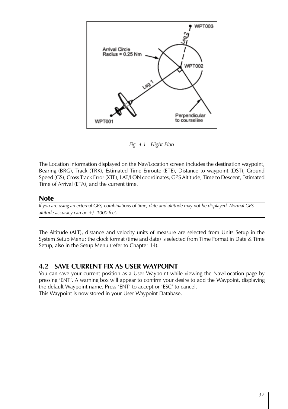 2 save current fix as user waypoint | AvMap GeoPilot Plus User Manual | Page 37 / 93