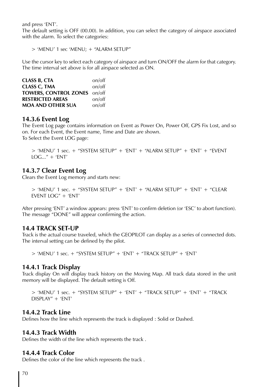 AvMap GeoPilot Plus User Manual | Page 70 / 93