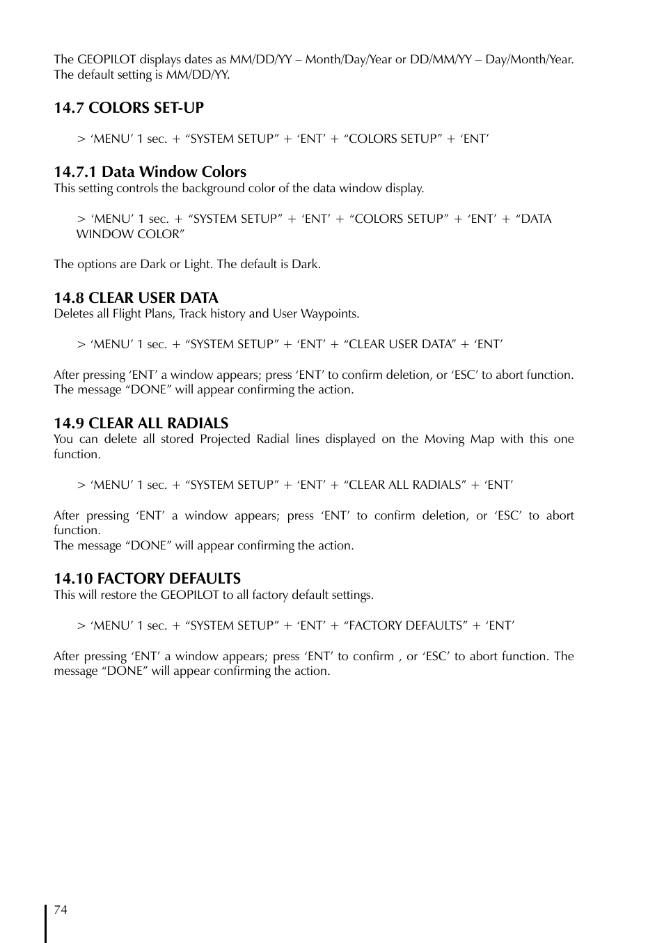 AvMap GeoPilot Plus User Manual | Page 74 / 93