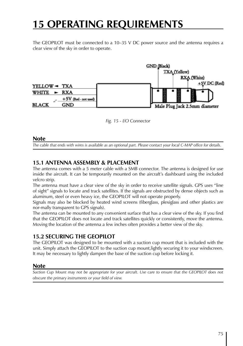 15 operating requirements | AvMap GeoPilot Plus User Manual | Page 75 / 93