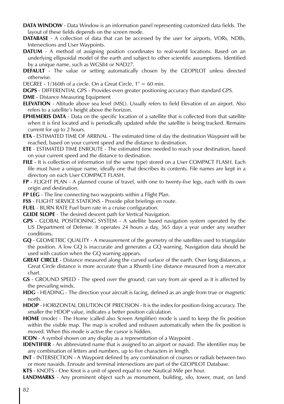 AvMap GeoPilot Plus User Manual | Page 82 / 93