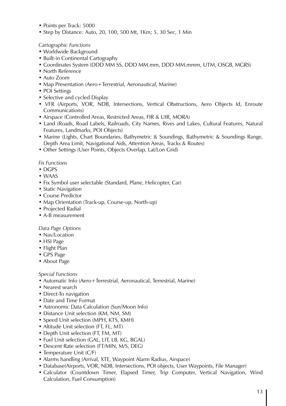 AvMap GeoPilot II Plus User Manual | Page 13 / 94