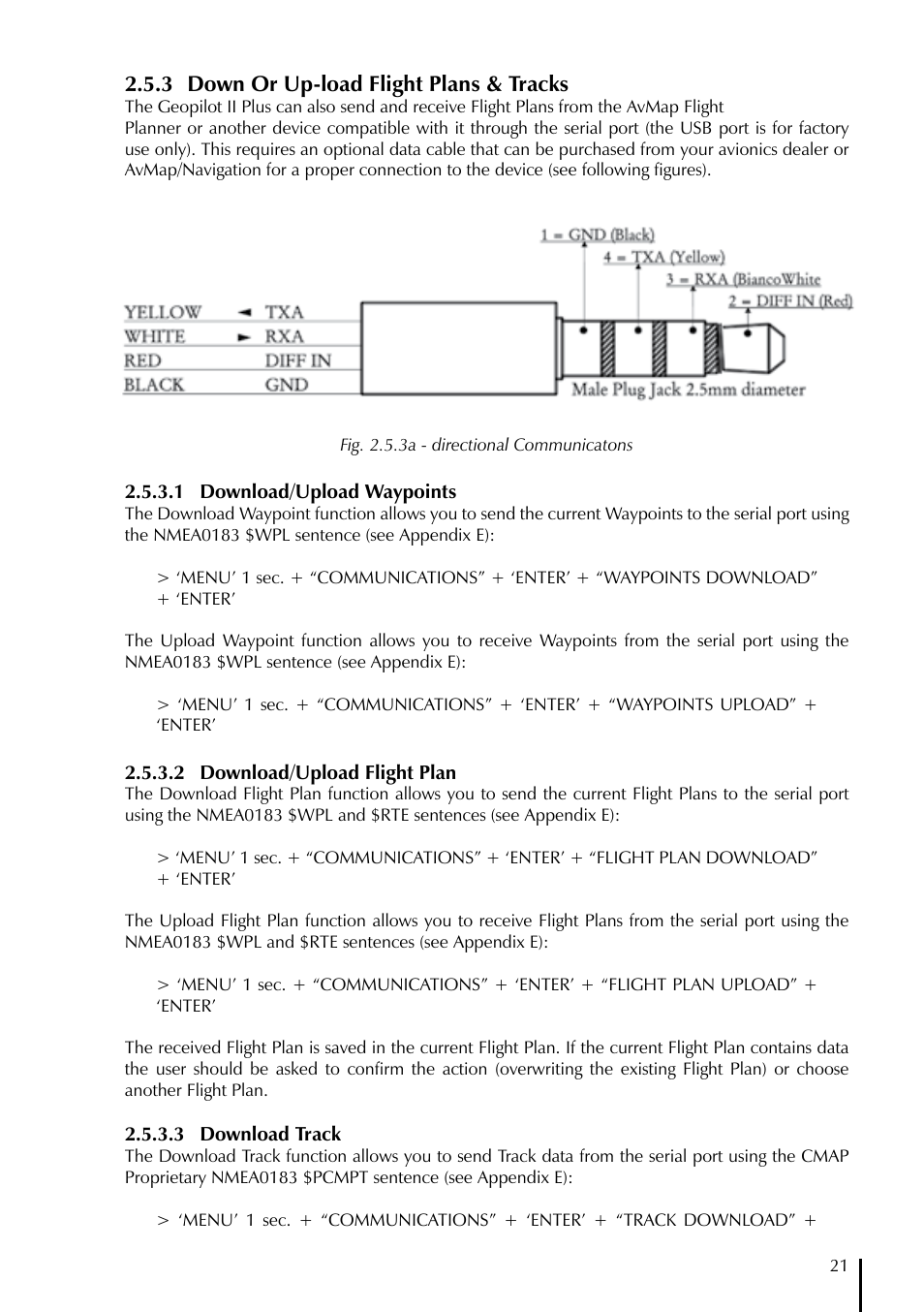 3 down or up-load flight plans & tracks | AvMap GeoPilot II Plus User Manual | Page 21 / 94