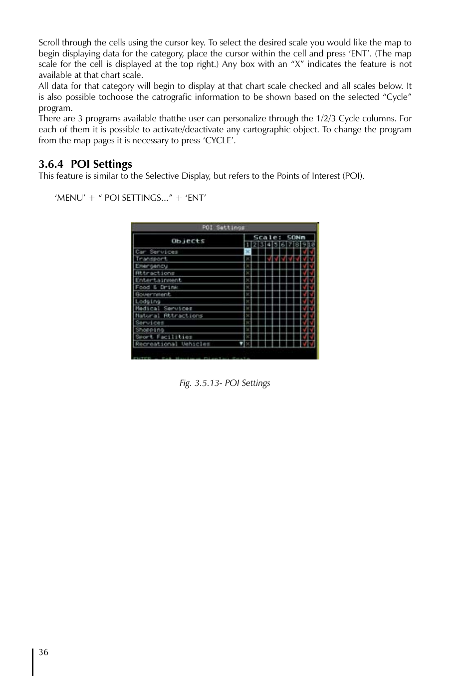 4 poi settings | AvMap GeoPilot II Plus User Manual | Page 36 / 94