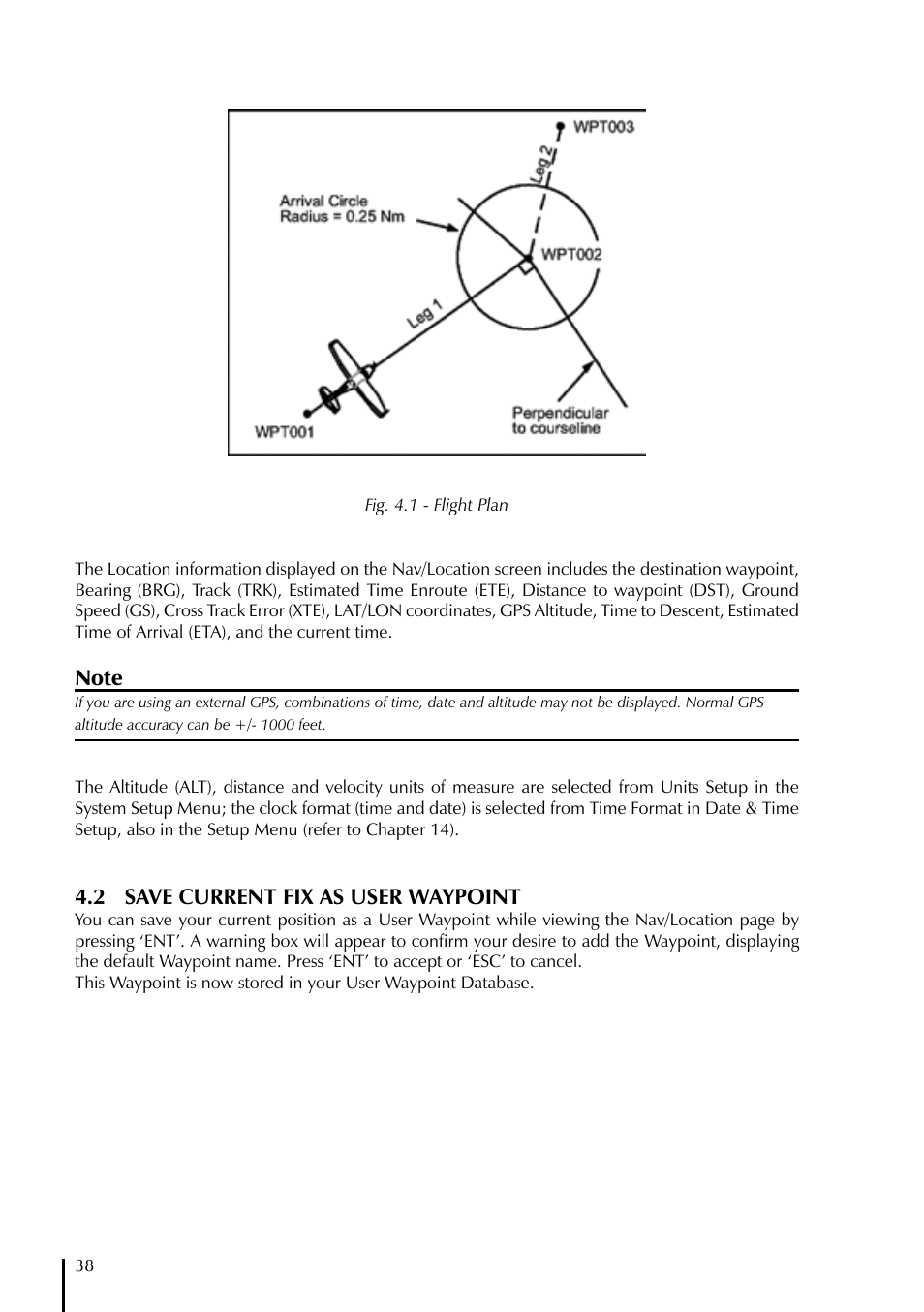 2 save current fix as user waypoint | AvMap GeoPilot II Plus User Manual | Page 38 / 94