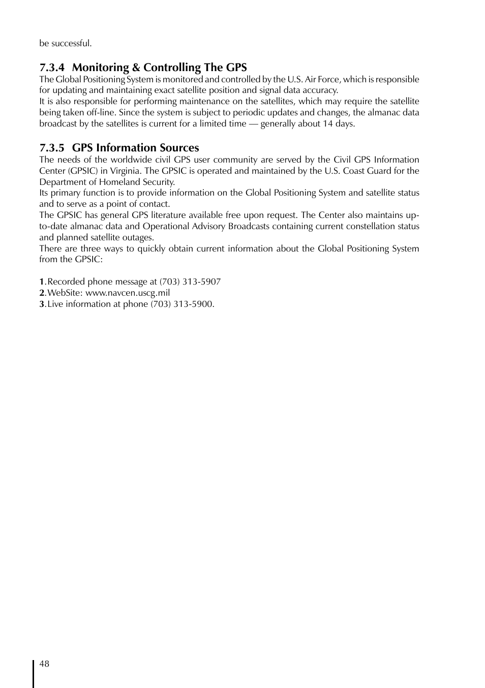 4 monitoring & controlling the gps, 5 gps information sources | AvMap GeoPilot II Plus User Manual | Page 48 / 94