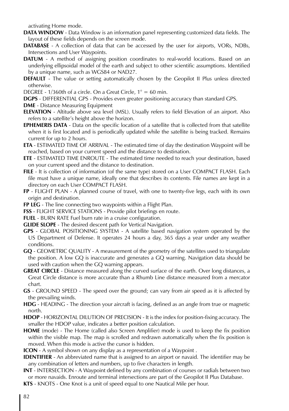 AvMap GeoPilot II Plus User Manual | Page 82 / 94