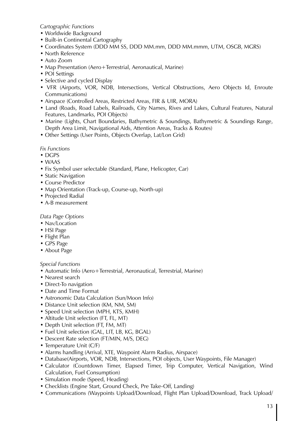 AvMap GeoPilot II User Manual | Page 13 / 92