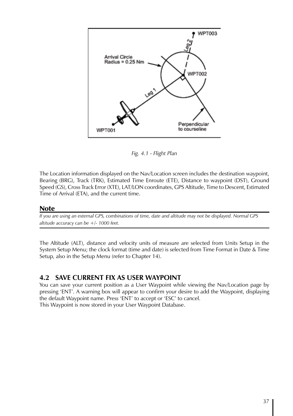 2 save current fix as user waypoint | AvMap GeoPilot II User Manual | Page 37 / 92
