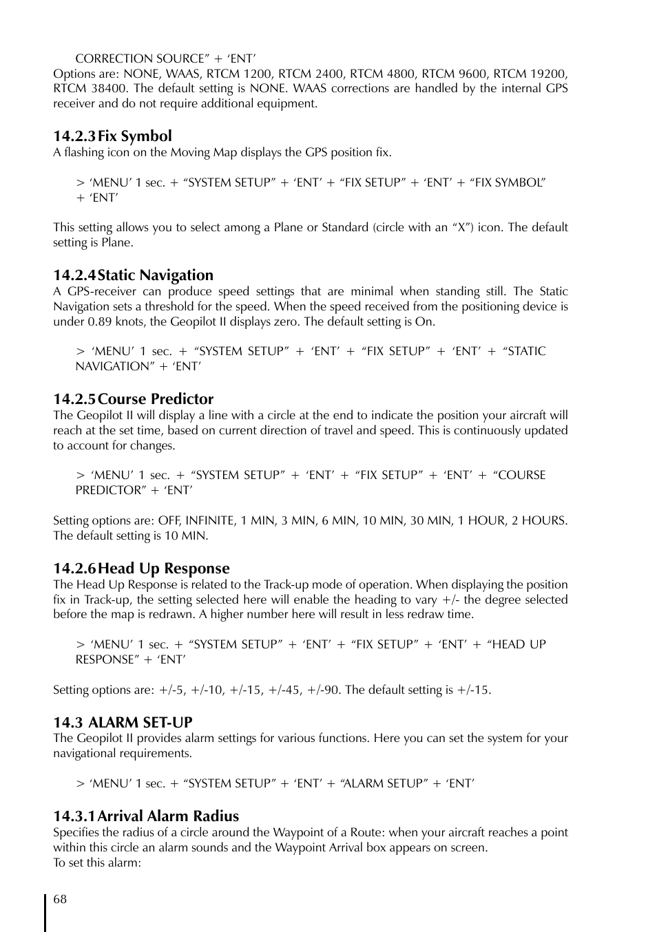 AvMap GeoPilot II User Manual | Page 68 / 92