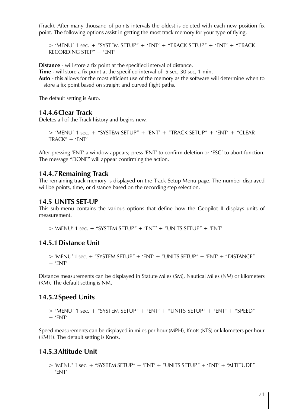 AvMap GeoPilot II User Manual | Page 71 / 92