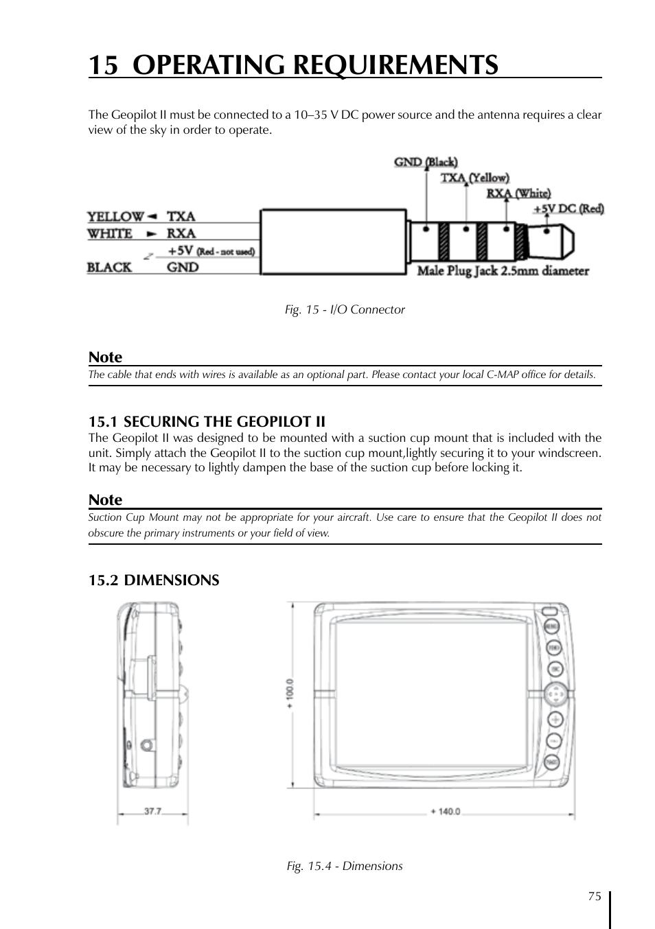 15 operating requirements | AvMap GeoPilot II User Manual | Page 75 / 92