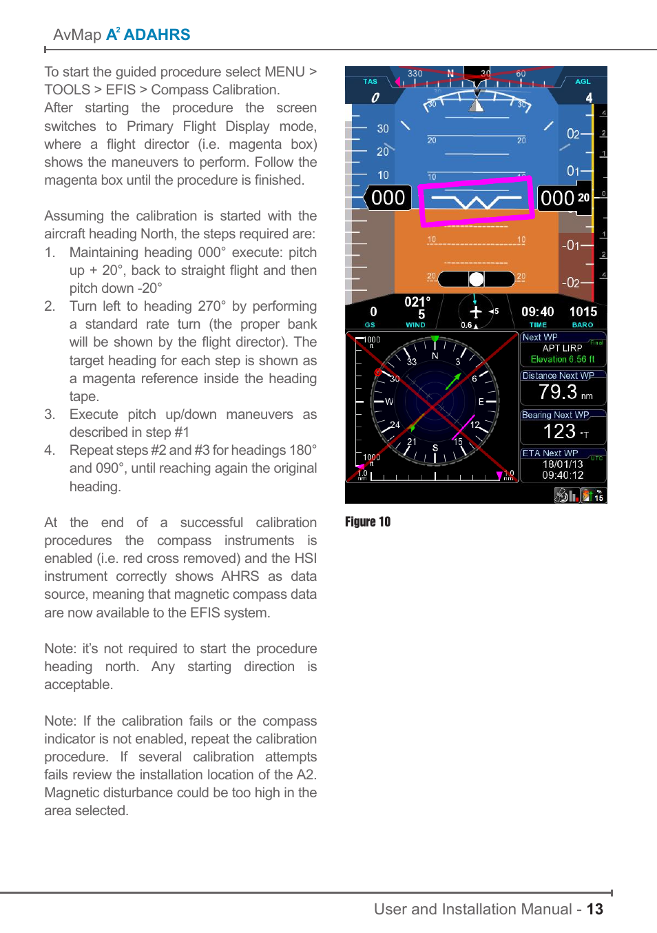 AvMap A2 ADAHRS User Manual | Page 13 / 16