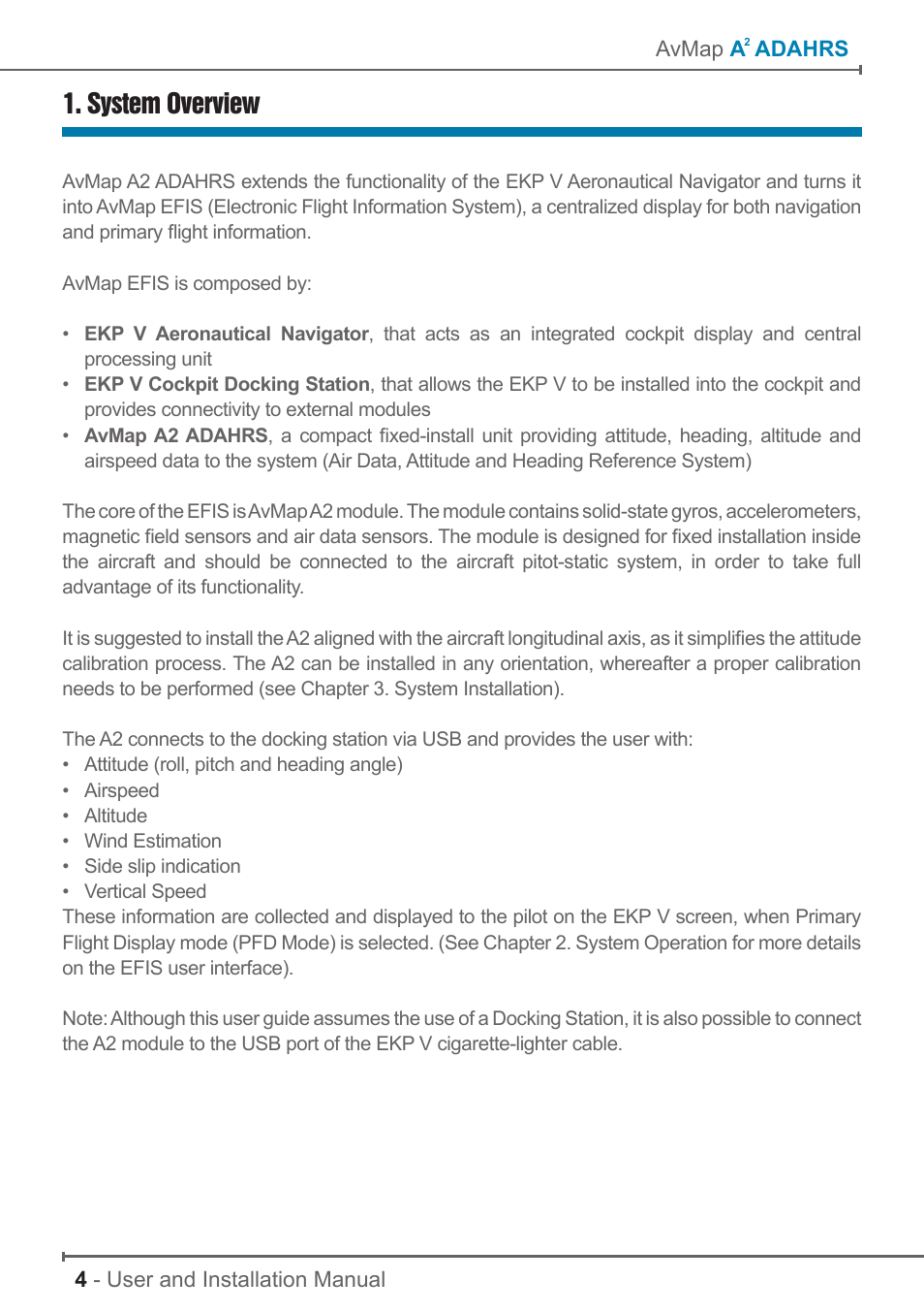 System overview | AvMap A2 ADAHRS User Manual | Page 4 / 16