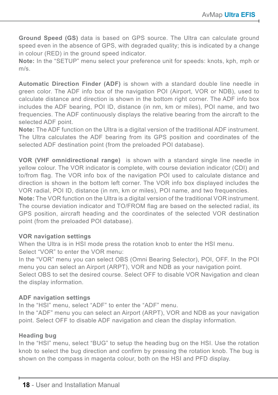 AvMap ULTRA UX0EFS3XAM User Manual | Page 18 / 24