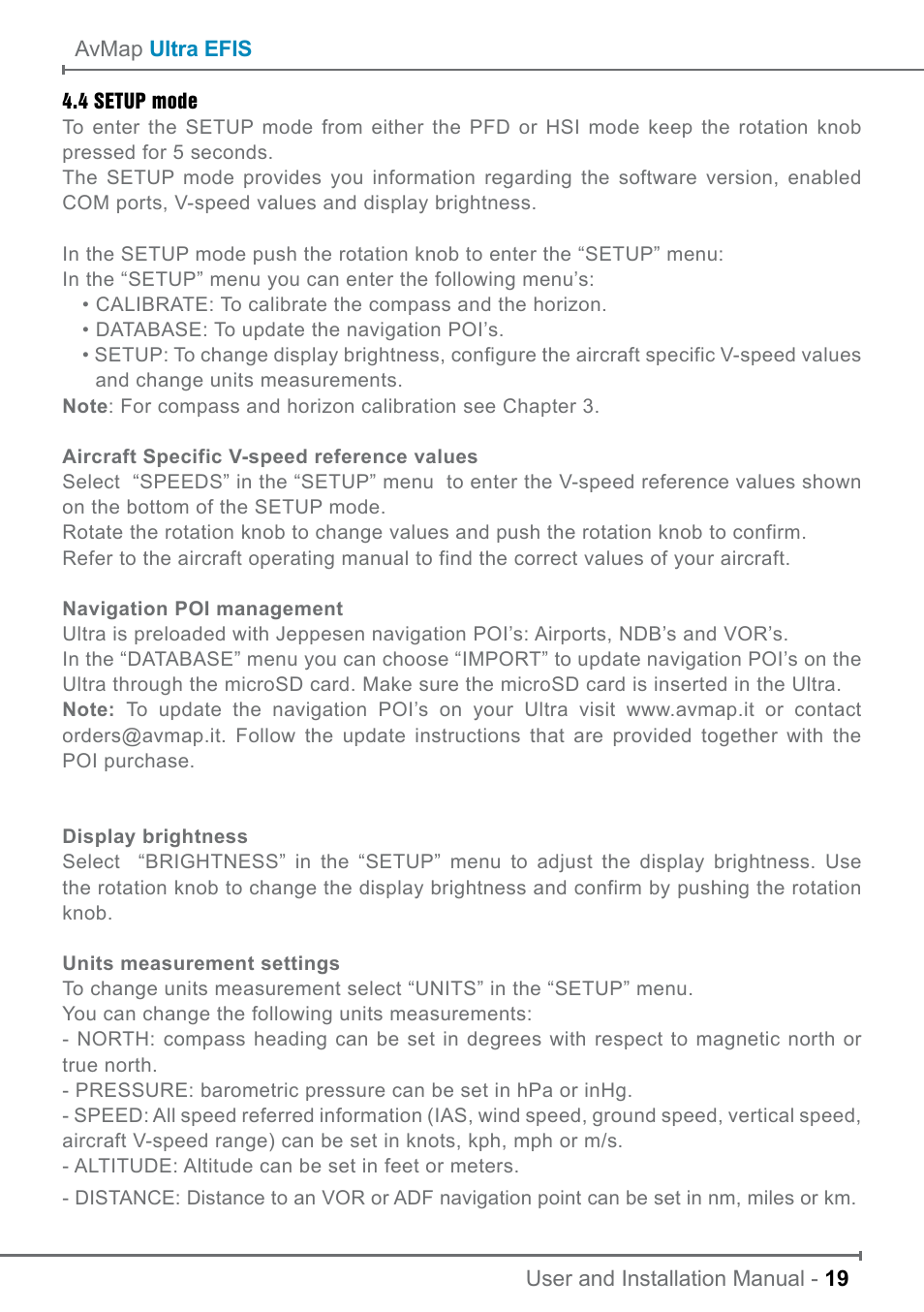 AvMap ULTRA UX0EFS3XAM User Manual | Page 19 / 24