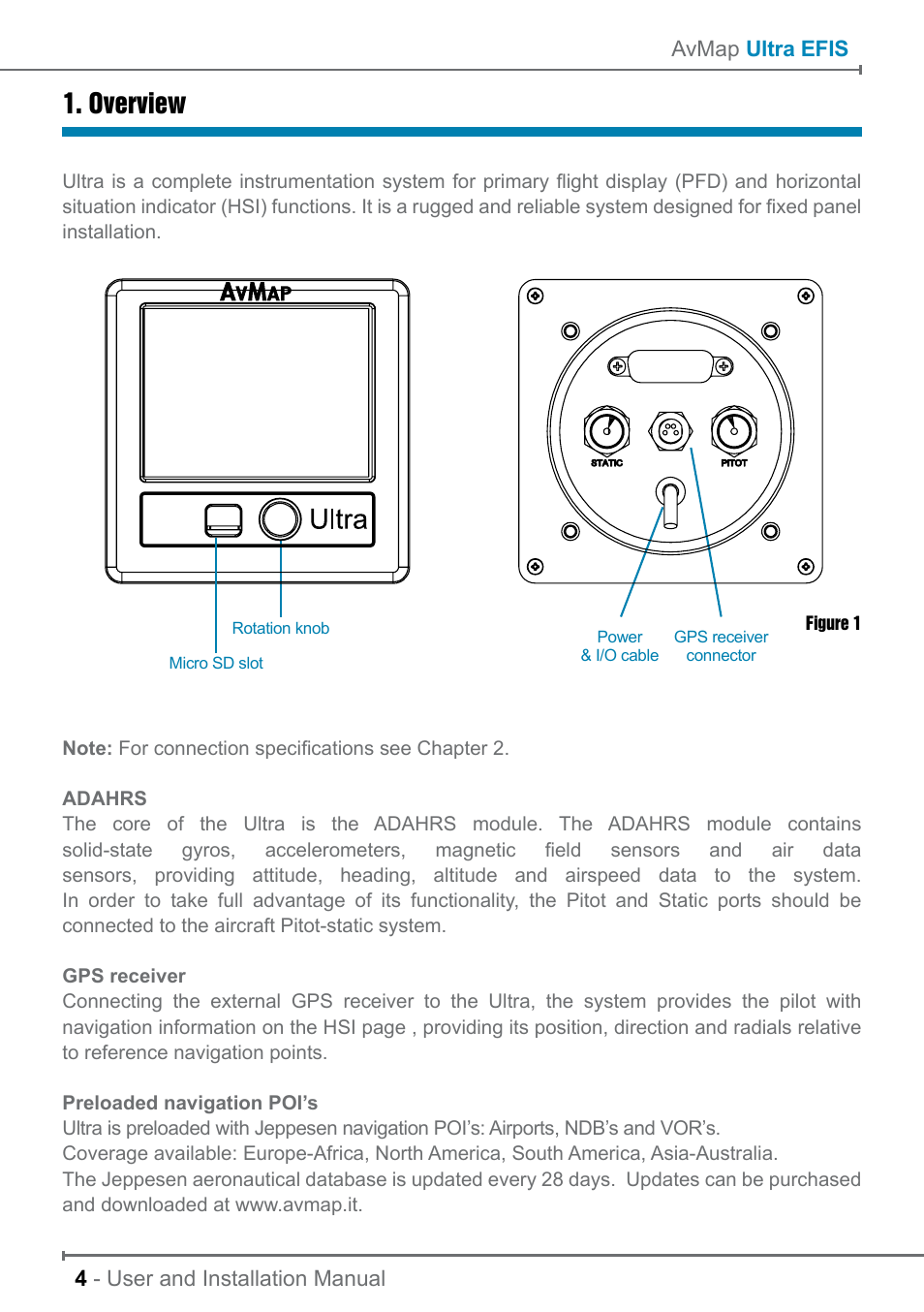 Overview | AvMap ULTRA UX0EFS3XAM User Manual | Page 4 / 24