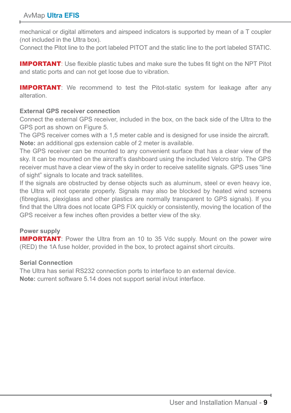 AvMap ULTRA UX0EFS3XAM User Manual | Page 9 / 24