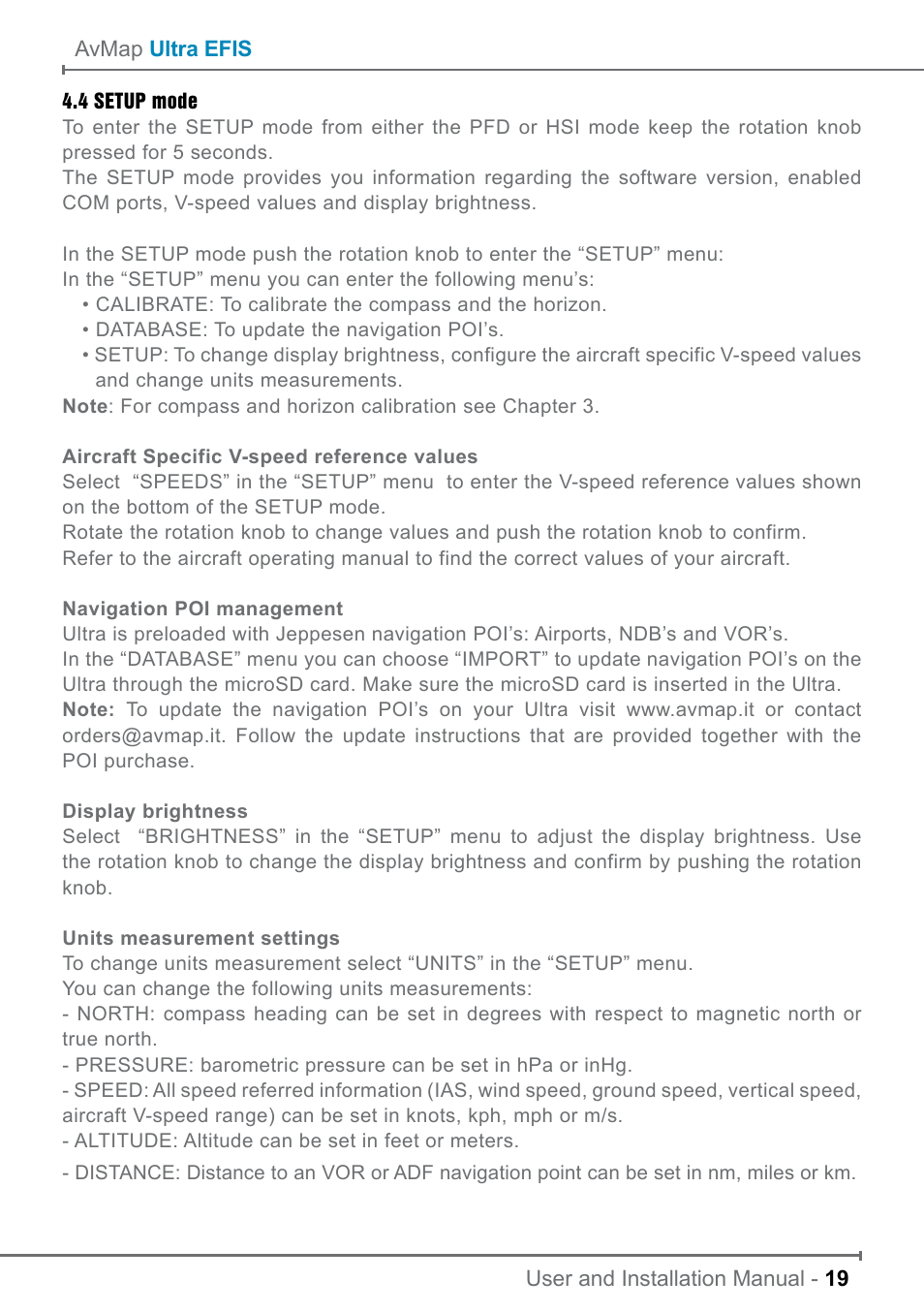 AvMap ULTRA UX0EFS2XAM User Manual | Page 19 / 24