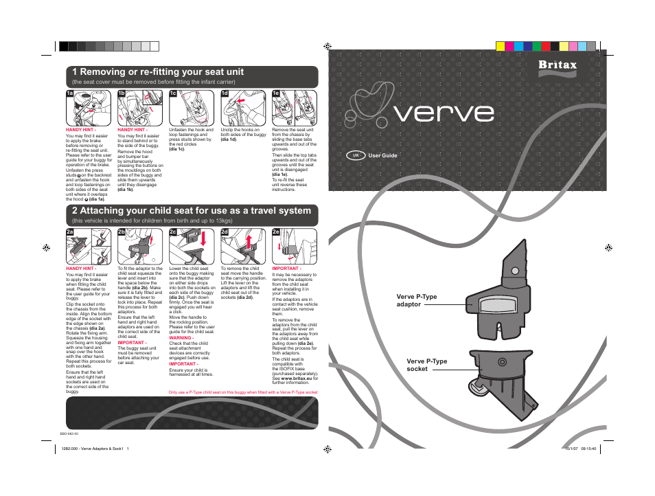 Britax Verve User Manual | 2 pages