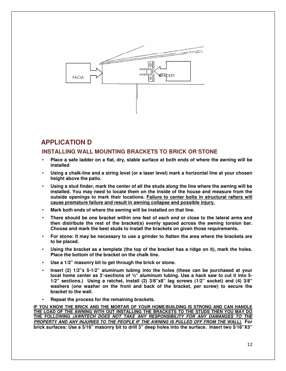 Application d | Awntech DESTIN User Manual | Page 12 / 35