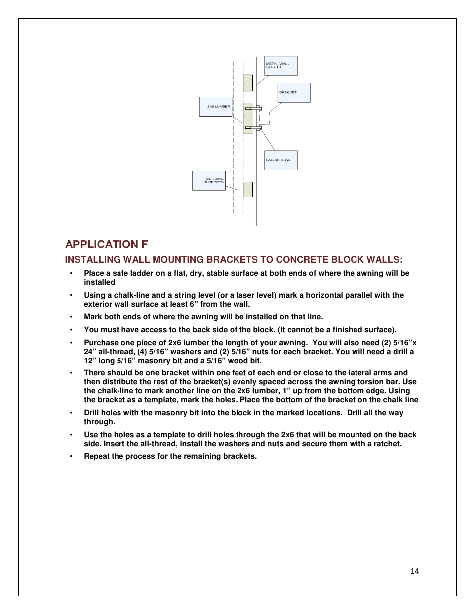 Application f | Awntech DESTIN User Manual | Page 14 / 35