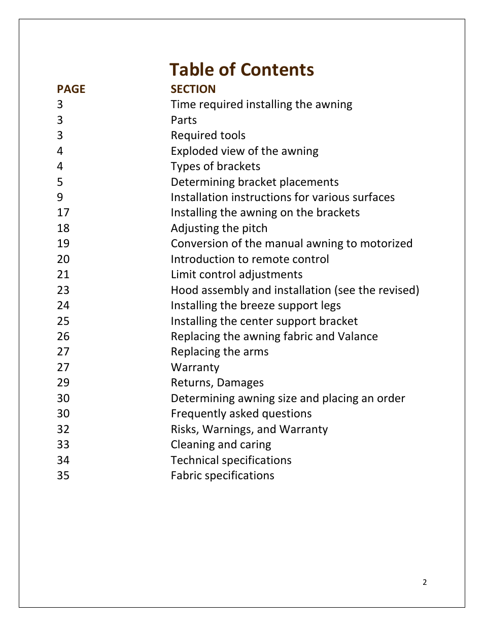 Awntech DESTIN User Manual | Page 2 / 35