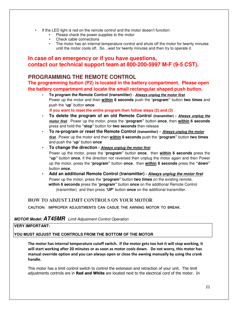 At45mr | Awntech DESTIN User Manual | Page 21 / 35