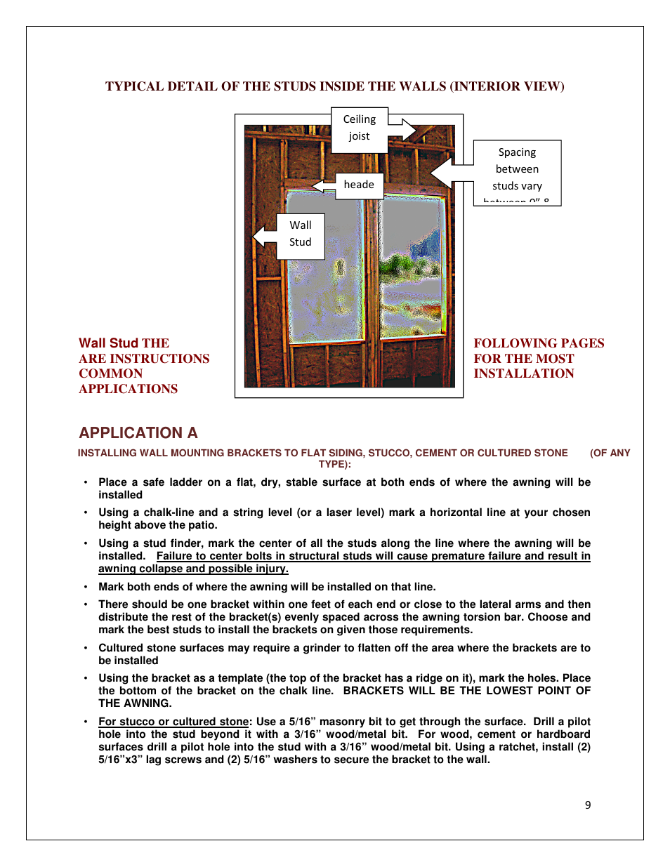 Application a | Awntech DESTIN User Manual | Page 9 / 35