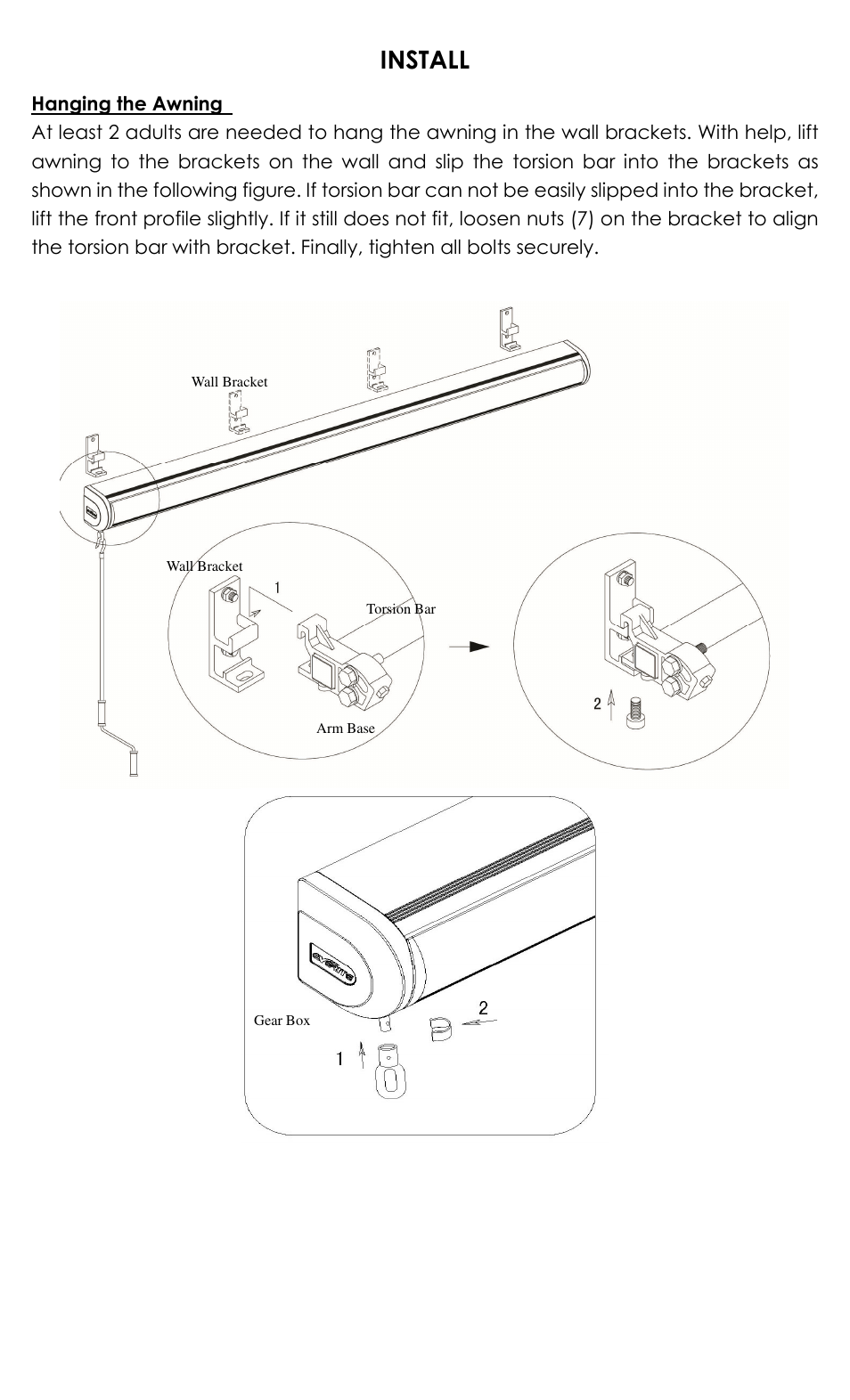 Install | Awntech Hampton FULL CASSETTE User Manual | Page 5 / 6